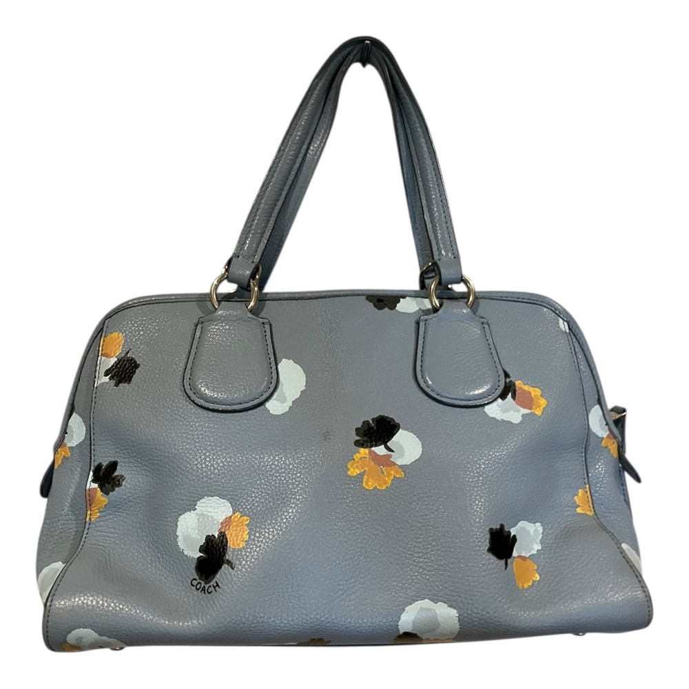 Coach Nolita Blue Floral print pebbled leather satchel shoulder bag - Picture 11 of 11